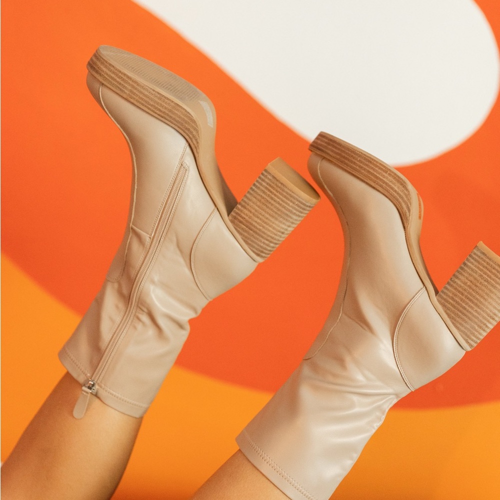 Josephine Tan Ankle Go Go Boots